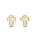 Boucles d'oreilles en plaqué or avec croix