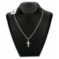 Ketting 50 Cm + Hanger Kruis Kristal 