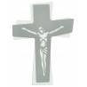 Croix de 28 cm - résine blanche