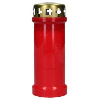 Bougie 6j. - couvercle doré - rouge - sans effigie