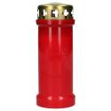 Kaars 6d. - vergulde deksel - rood - zonder afbeelding 