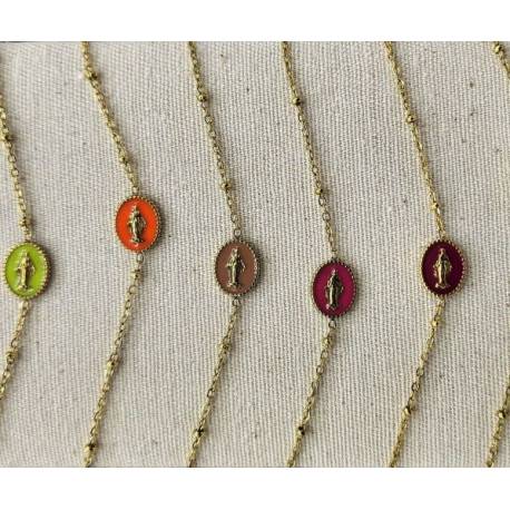 Armband met Wonderbare medaille in verguld staal 