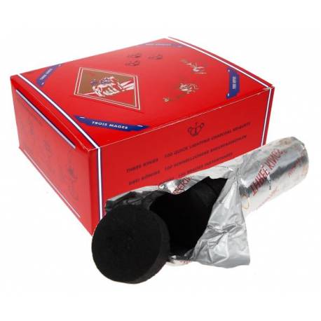 Houtskool 40 mm - doos met 100 stuks - 10 st/rol 