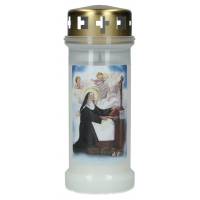 Bougie 6J / CD / blanc / Sainte Rita