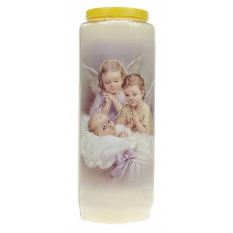 Neuvaine / blanc / Deux Anges + Enfant