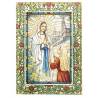 Cadre en verre Notre Dame de Lourdes 14 x 10 cm