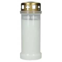 Bougie 6J - couvercle doré - blanc - sans effigie