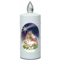 Lampe de cimetière Nativité avec 2 piles AA incluses