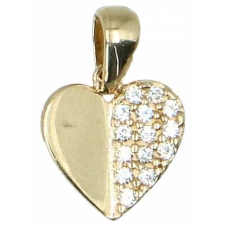 Medaille hart 9 karaat 0,75 g 0,9 cm 