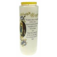 Noveenkaars / wit / Lourdes + Wees Gegroet ... 