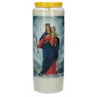 Noveenkaars / wit / OLV Hulp der Kristenen+Tekst NL 