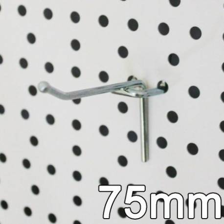 Haakje L 75 mm voor standaard 4 zijden geperforeerd metaal 