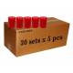 Carton de 150 Bougies Modèle N° 24 - ROUGE - 5 / Set - 30 Sets / Ctn
