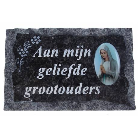 Grafplaat 9x14 Aan Mijn Geliefde Grootouders 