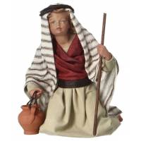 Kerstgroep Heide Hannah Houtsnijwerk : Herder/Kind 20 Cm / Gekleurd 