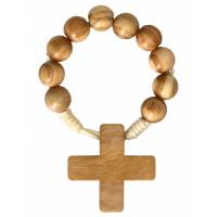 Tientje / koord - Olijvenhout - 6 mm 