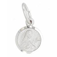 Medaille H Theresia - 8 mm - Metaal + Rhodium 