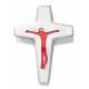 Croix Céramique - 16 X 11.5 cm - Blanc