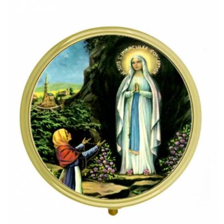 Pillendoosje - Lourdes Verschijning - Diam 5 cm 