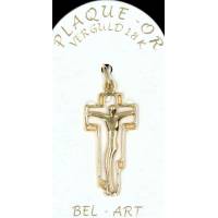 Kruisje plaqué-goud - 28 X 14 mm 