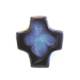 Croix Céramique - 9 X 8 cm - Bleu Foncé