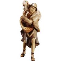 Herder met Schaap : houtsnijwerk kerstgroep Ulrich 15 cm 