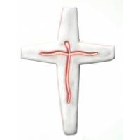 Croix Céramique - 17 X 11.5 cm - Blanc