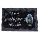 Plaque Cimetière 9X14 cm - A mes grands-parents regrettés