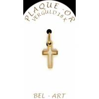 Kruisje plaqué-goud - 15 X 10 mm 