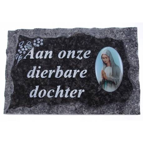 Grafplaat 9x14 Aan Onze Dierbare Dochter 