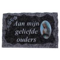 Grafplaat 9X14 cm - Aan mijn geliefde ouders 