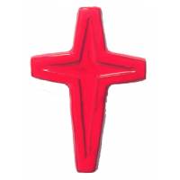 Croix Céramique - 17.5 X 11.5 cm - Rouge