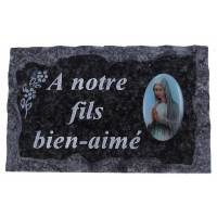 Plaque Cimetiere A Notre Fils Bien-Aime 9x14