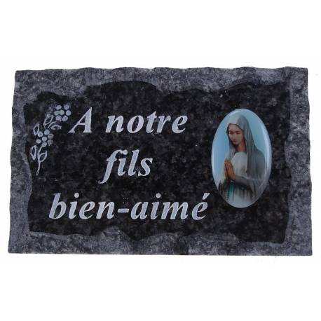 Plaque Cimetiere A Notre Fils Bien-Aime 9x14