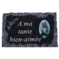 Plaque Cimetiere A Ma Tante Bien-Aimee 9x14
