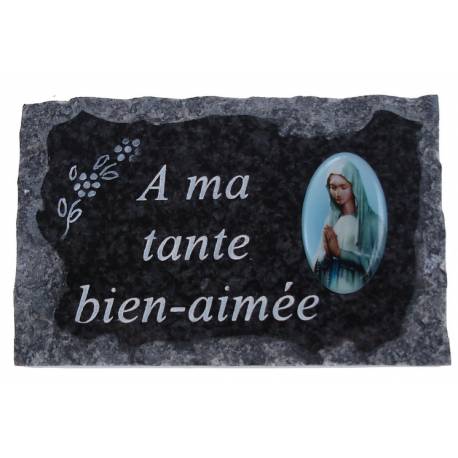 Plaque Cimetiere A Ma Tante Bien-Aimee 9x14