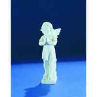 Ange - 25 cm - "Marbre" Blanc
