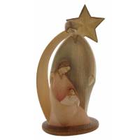 Houtsnijwerk H Familie 25 Cm Gekleurd 