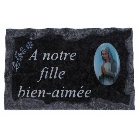 Plaque Cimetiere A Notre Fille Bien-Aimee 9x14