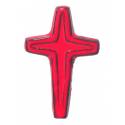 Croix Céramique - 13.5 X 9 cm - Rouge