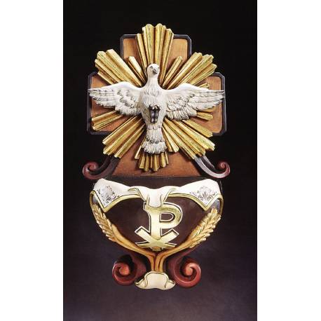 Houtsnijwerk H Geest 14 Cm Gekleurd 