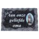 Plaque Cimetiere Aan Onze Geliefde Oma 9x14