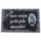 Grafplaat 9X14cm Aan mijn geliefde moeder 