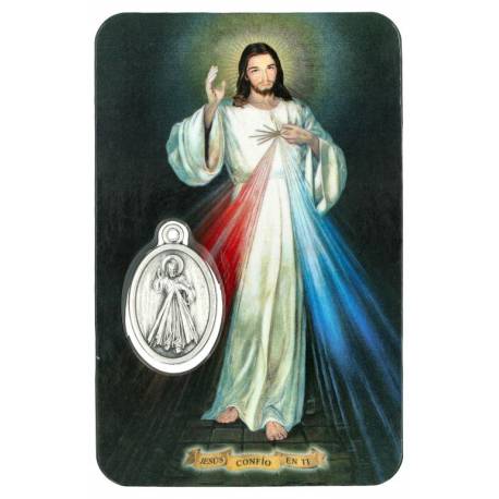Carte-Méd-Prière - Christ Miséricordieux - Espagnol