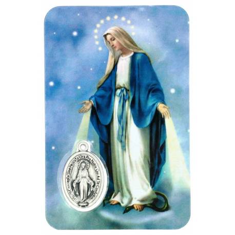 Carte-Méd-Prière - Miraculeuse - Espagnol