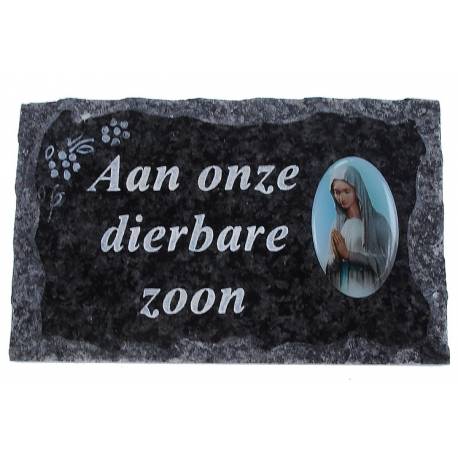 Grafplaat 9x14 Aan Onze Dierbare Zoon 