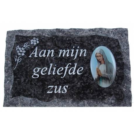 Plaque Cimetiere Aan Mijn Geliefde Zus 9x14