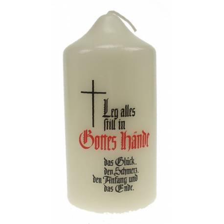 Spreukkaars 120X60mm - Leg Alles ... 