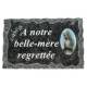 Plaque Cimetiere A Notre Belle-Mere Regrettee 9x14