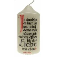 Bougie - 120 X 60 mm - Je Dunkler ...